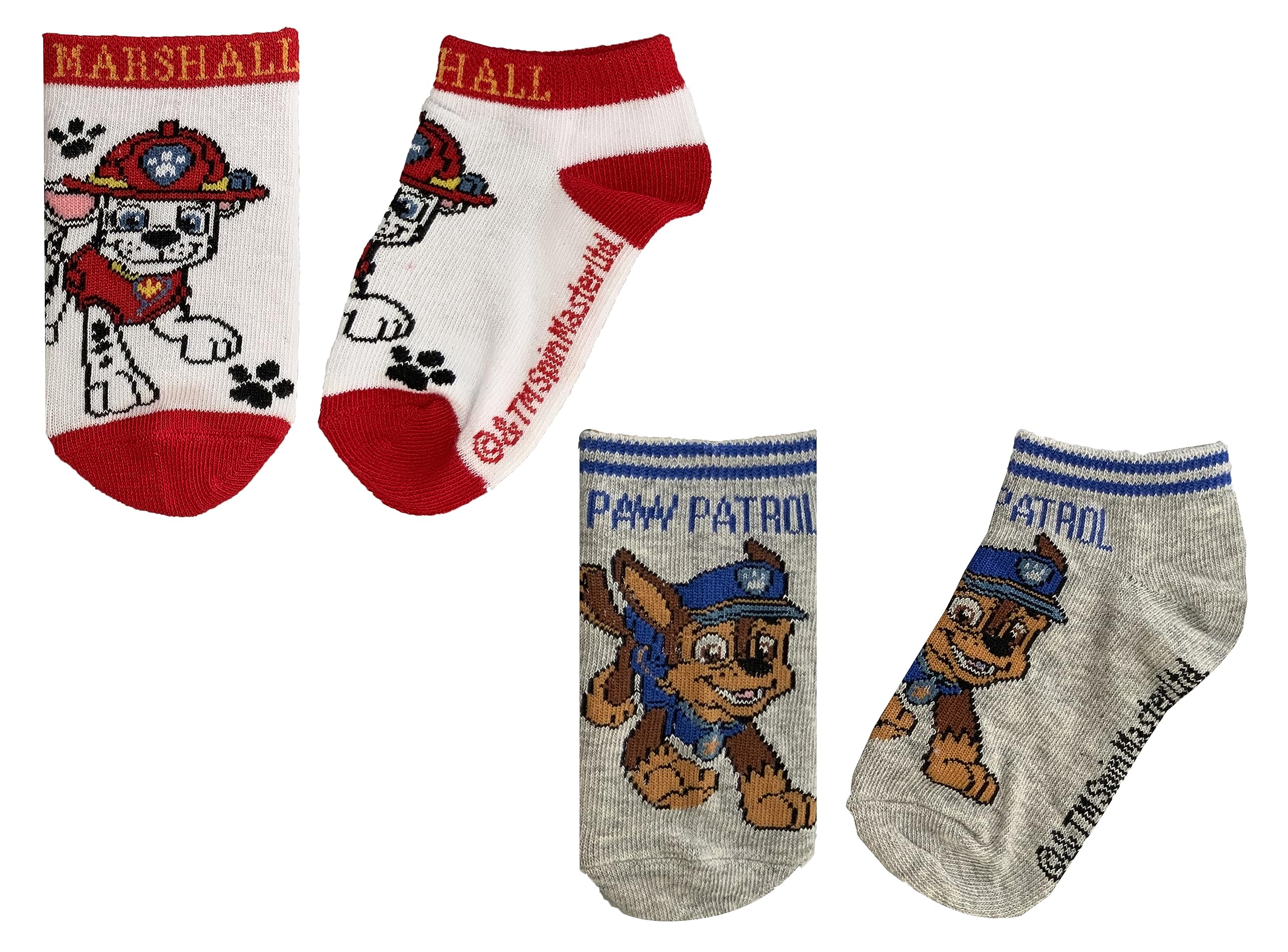 Paw Patrol Unisex Kids Marshall Trainer Socks Boys Girls Kids - Pack Of 2 (6-8.5, )