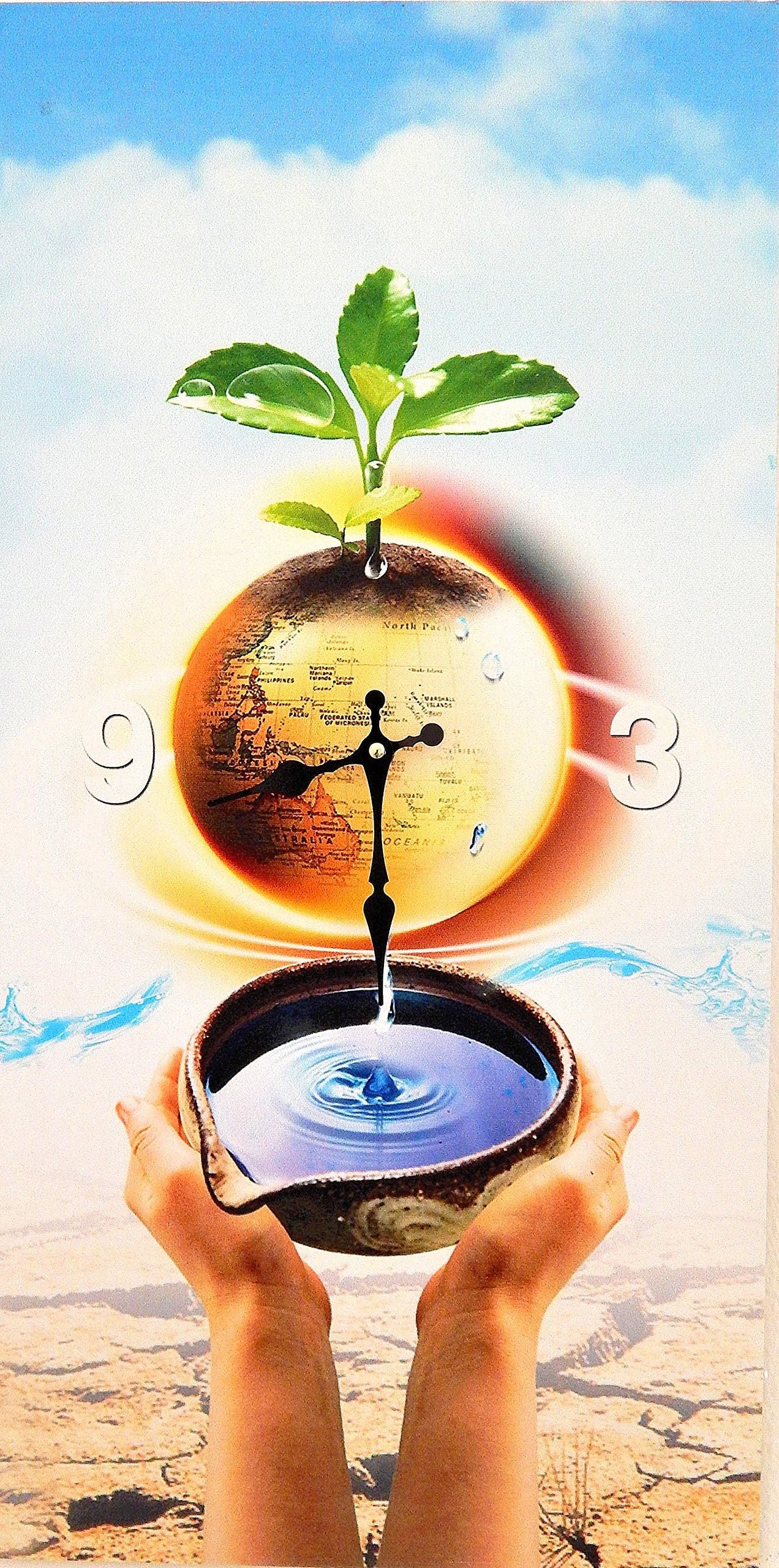 Tinas Collection Wall clock (World map)