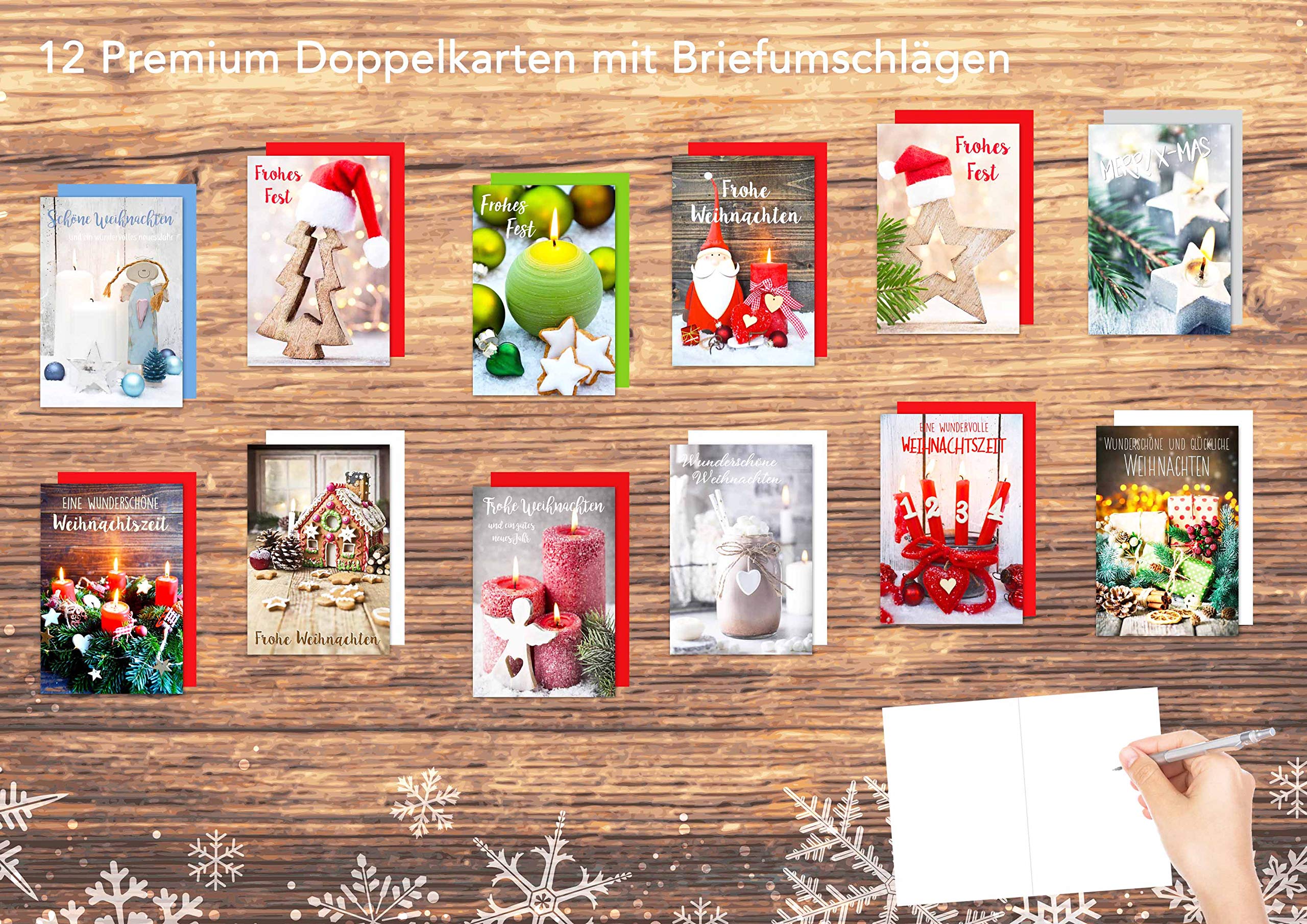 Edition Seidel Set Di 6 Biglietti Di Natale Esclusivi (3 X 2) Con