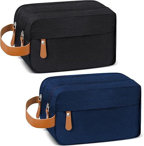 Lcsmaokin Bolsa de aseo de gran capacidad con gancho para colgar para hombres y mujeres, bolsa de cosméticos de viaje impermeable, bolsa de