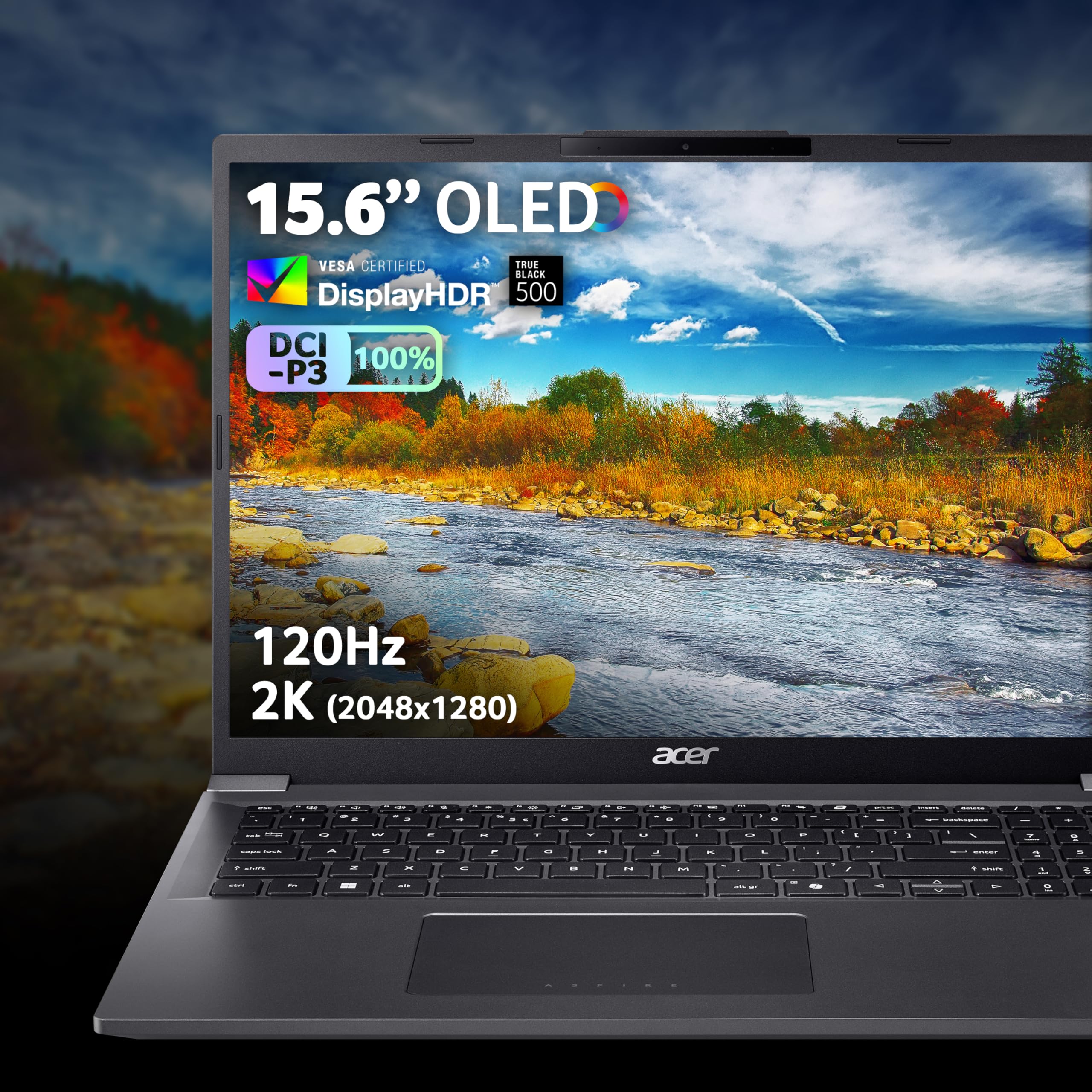 Acer Aspire 16 A16-71GM Laptop - Intel Core Ultra 5 125H, 16GB, 1TB SSD, NVIDIA GeForce RTX 3050, 16" WUXGA, Windows 11, Iron — view 4