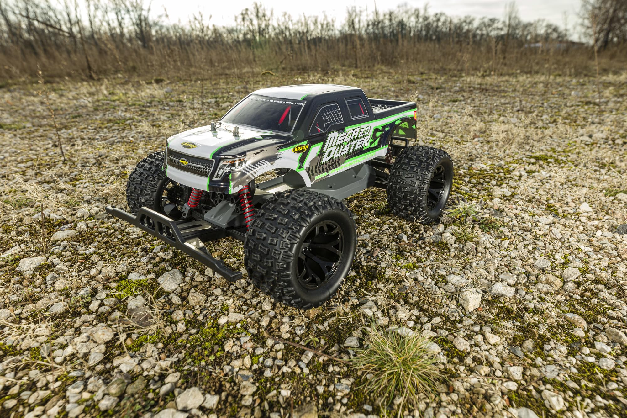 Carson 500404247 1:10 FE Mega Duster 2.0 2,4 GHz 100% RTR - Ferngesteuertes Auto, Offroad Truggy, inkl. Batterien und Fernsteuerung, Bedruckte Karosserie