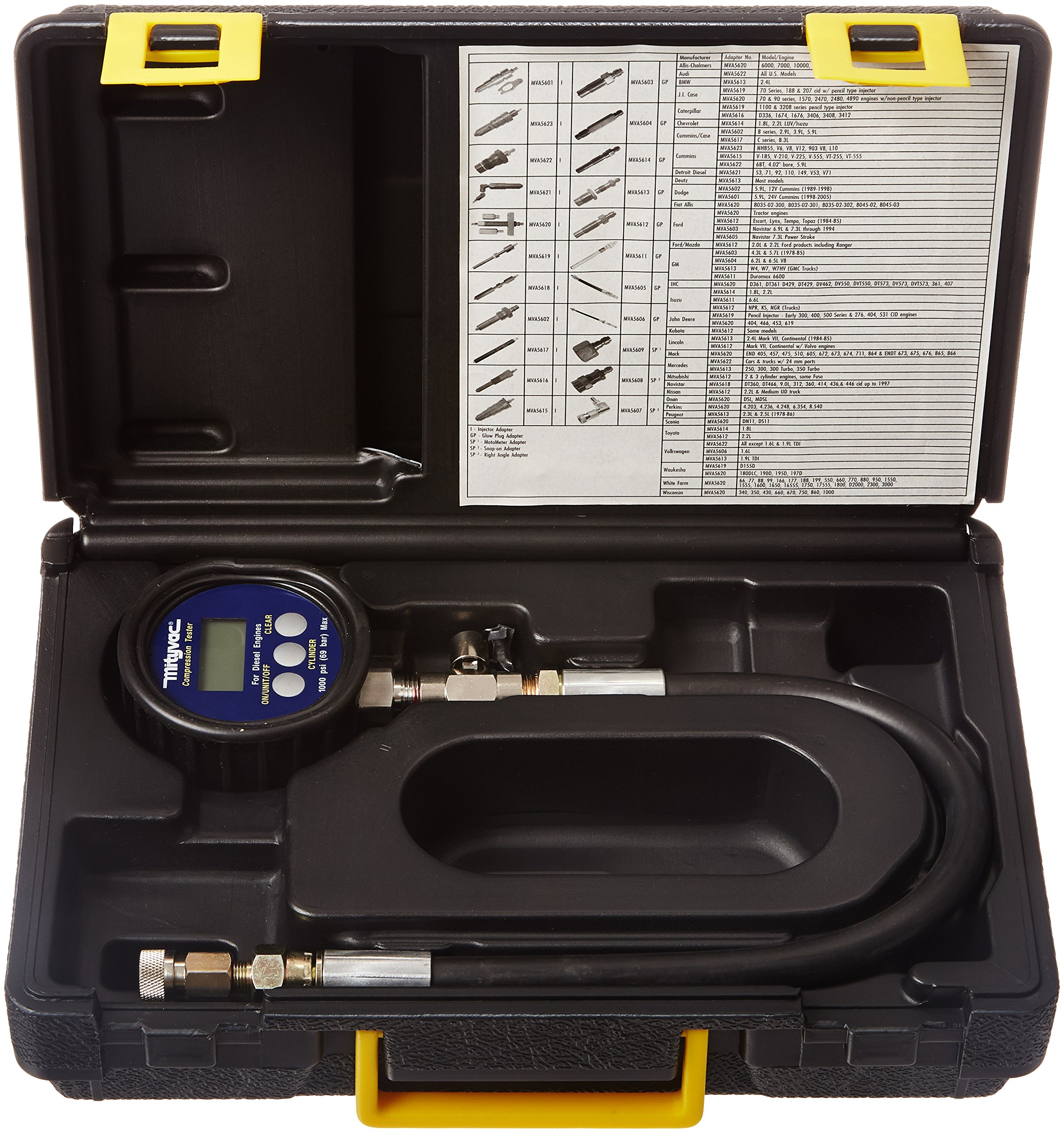 Mityvac MV5536 - Comprobador digital de compresión diésel