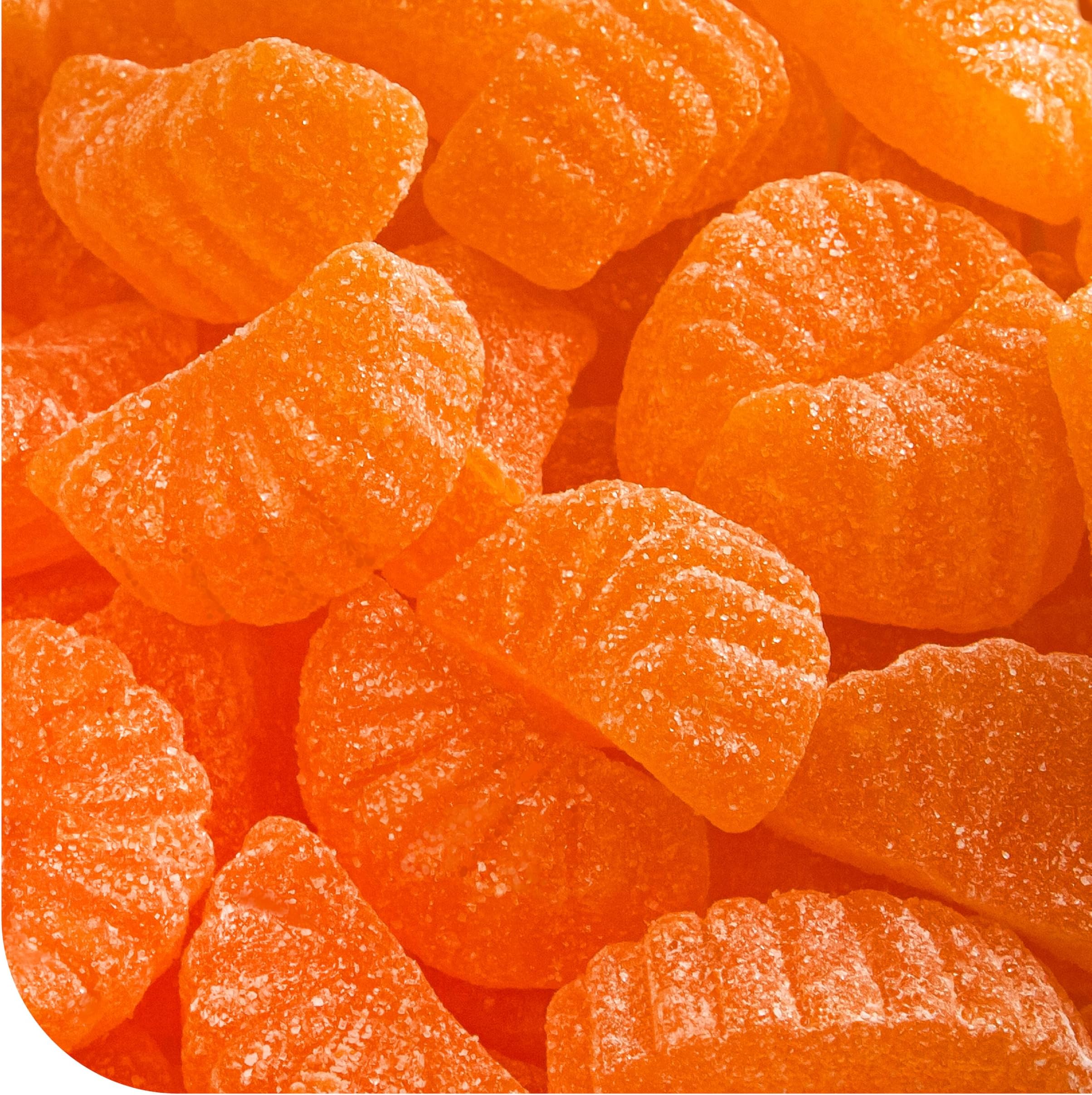 Orange Slices - 2 Pound Pack (65 Count) - Jelly Candy - Naturally Flavored Fruit Slices - Gelatin Free Chewy Candies for Buffets, Snacking and Gifting