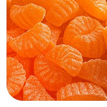 Orange Slices - 2 Pound Pack 65 Count - Jelly Candy - Naturally Flavored Fruit Slices - Gelatin Free Chewy Candies for Buffets, Snacking and Gifting