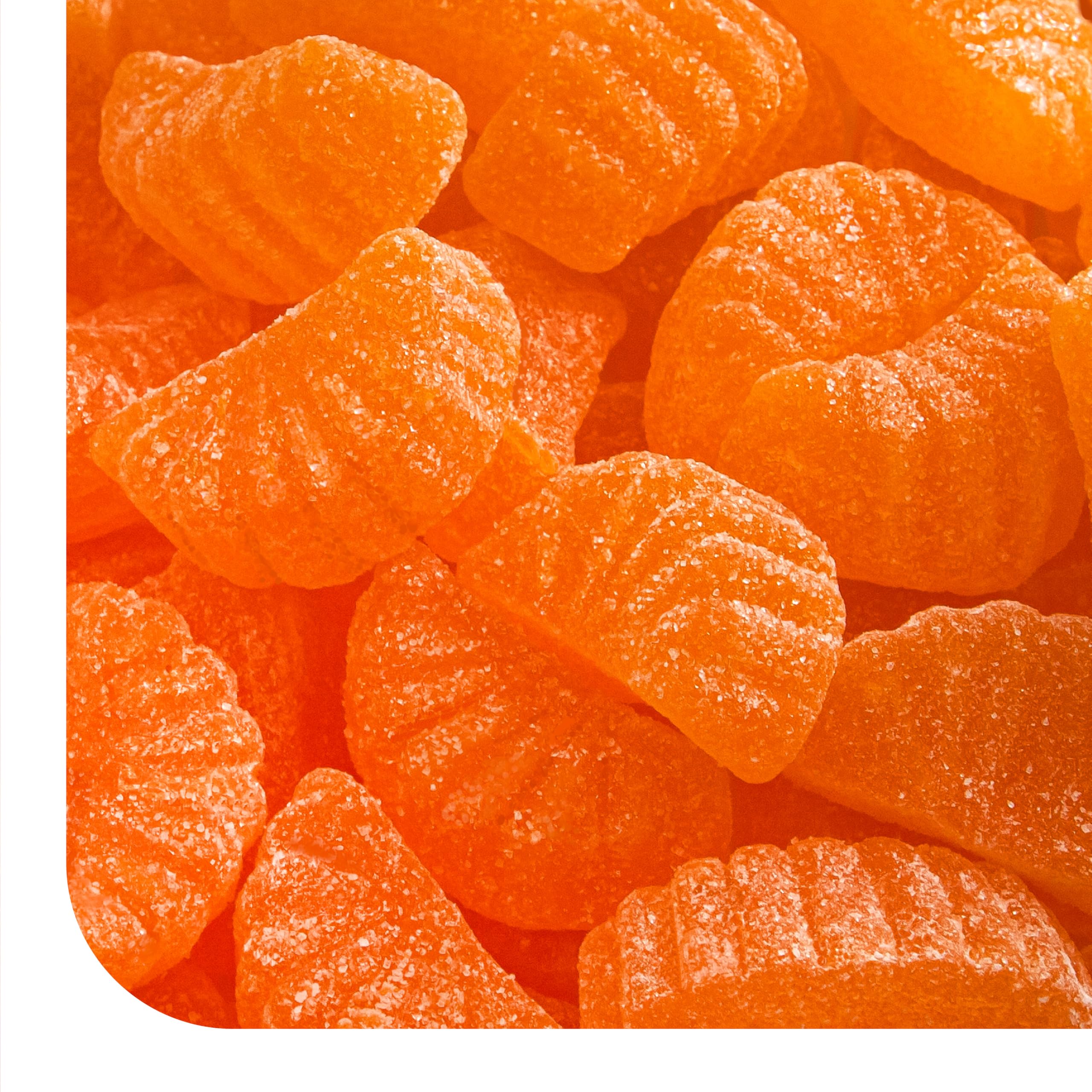 Orange Slices - 2 Pound Pack (65 Count) - Jelly Candy - Naturally Flavored Fruit Slices - Gelatin Free Chewy Candies for Buffets, Snacking and Gifting