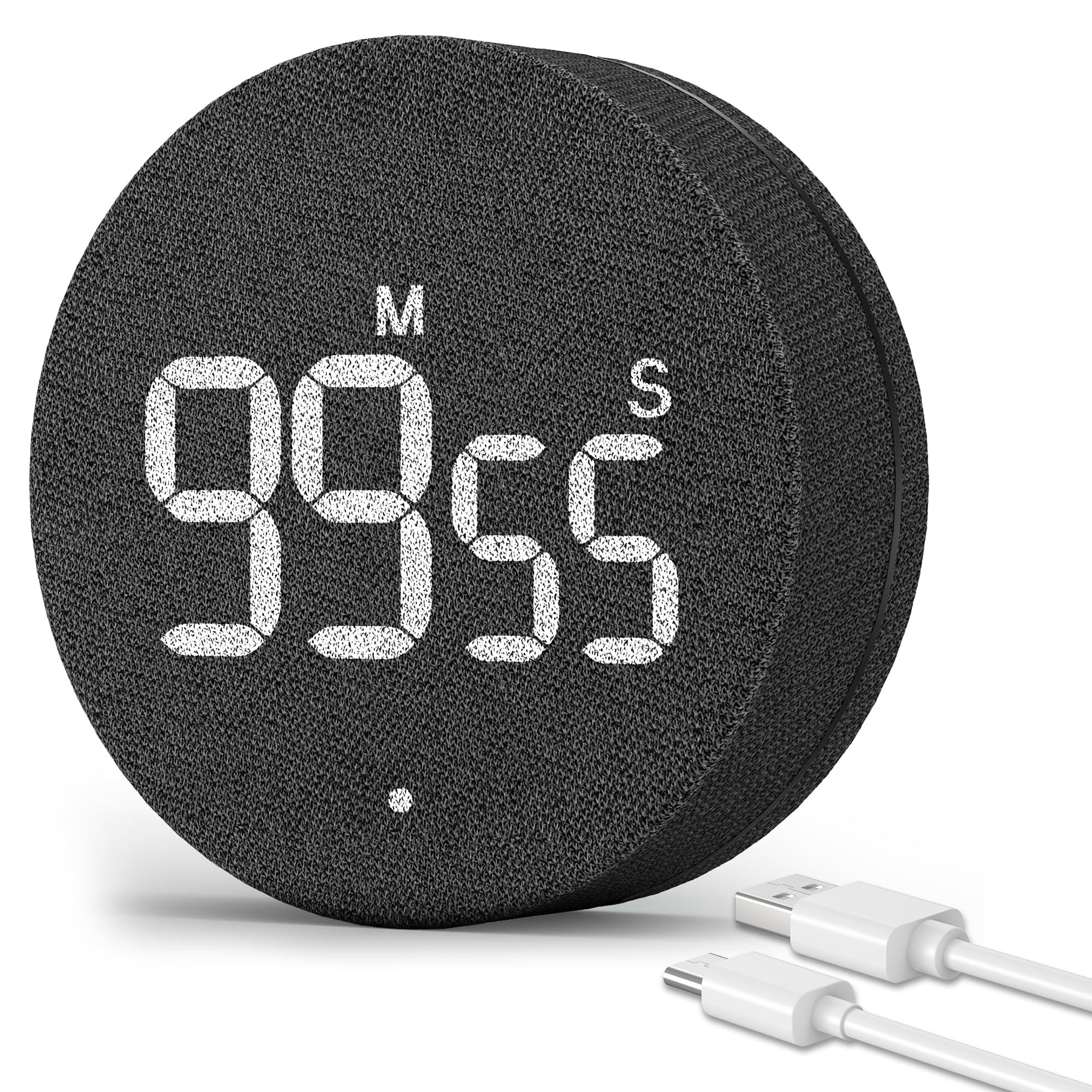 Digital Kitchen Timer Large LED Display Magnetic Countdown Countup Rotary