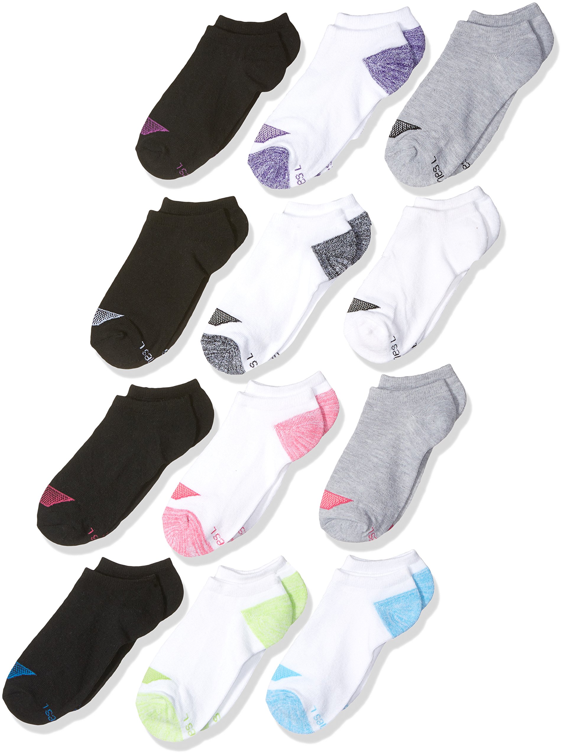 Hanes Girls 12 Pack No Show Socks