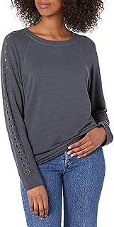 Monrow Women's Vintage Raglan W/Triangle Cutout