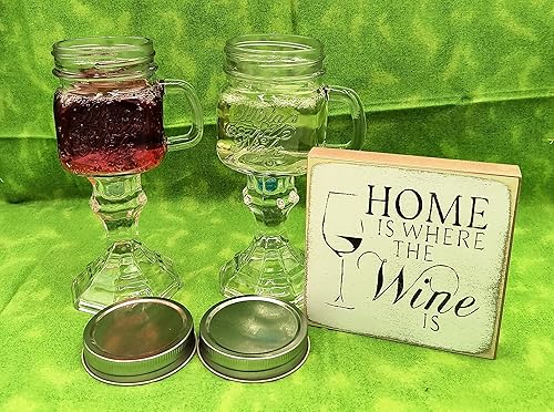 Miniatura 16 de Redneck - Copa de vino (2 unidades), diseño de galsses con tapa Juego de 2 copas de vino,Juego de 4 copas de vino,Copa de vino