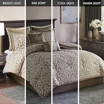 THE TOE （Madison Jacquard ） Amazon.com: Madison Park King Comforter Set Jacquard