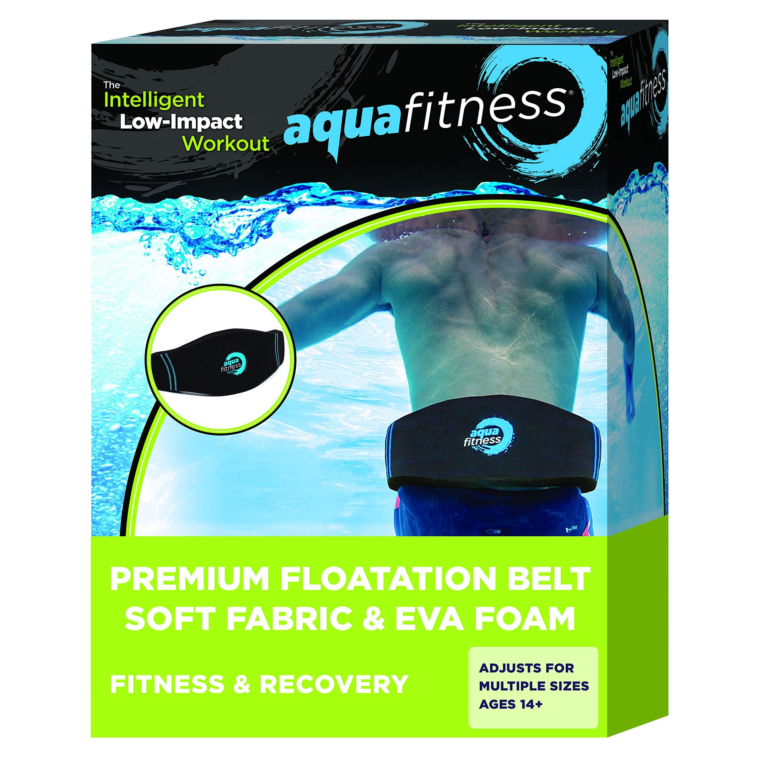 Aqua Fitness Foam Flotation Belt for Water Aerobics, Pool Exercise, Adjustable, Aquatic Swim Belt & Resistance Training