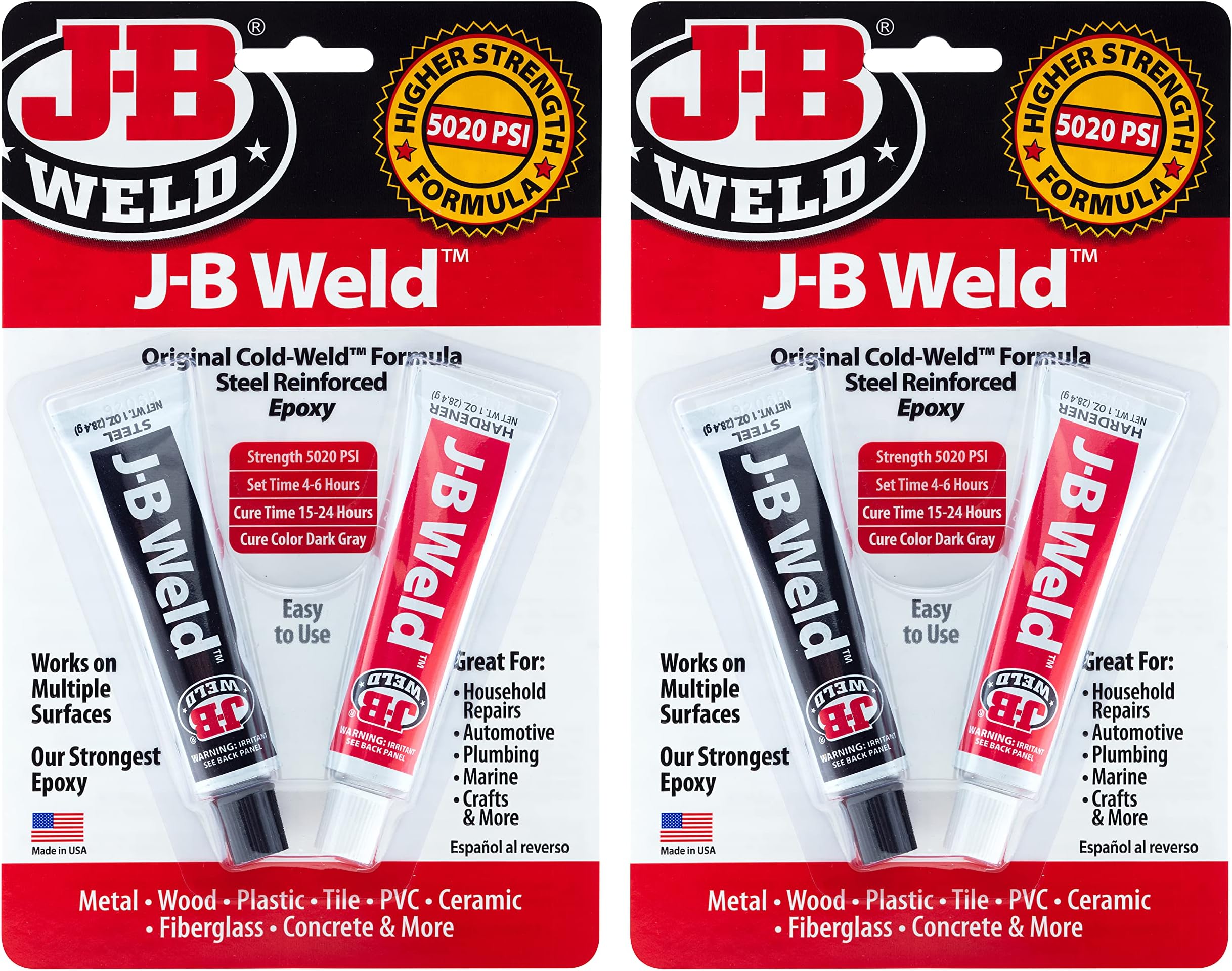 Original Epoxy, Steel Reinforced Epoxy, High Strength - 2 Pack, Dark Grey (8265S-2)