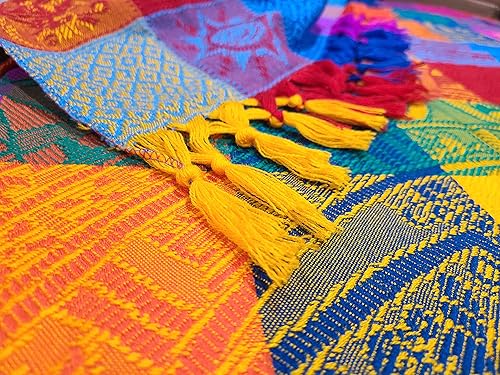 Miniatura 3 de Alondra's Imports (TM) (84 x 59 pulgadas) elegante tejido a mano, auténtico mantel artesenal mexicano (fiesta, cumpleaños, noche de tacos,