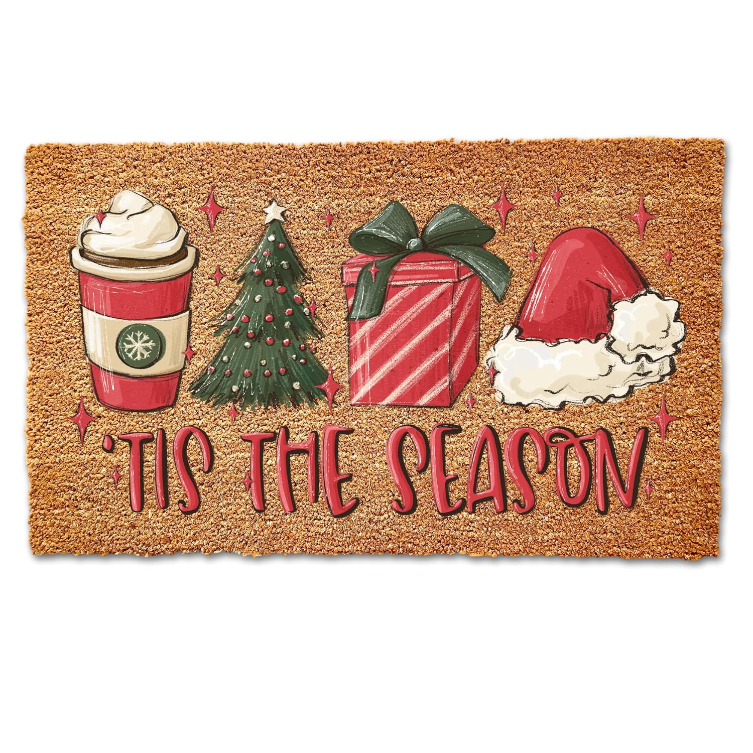 Tis The Season Christmas Doormat, Winter Doormat, Christmas