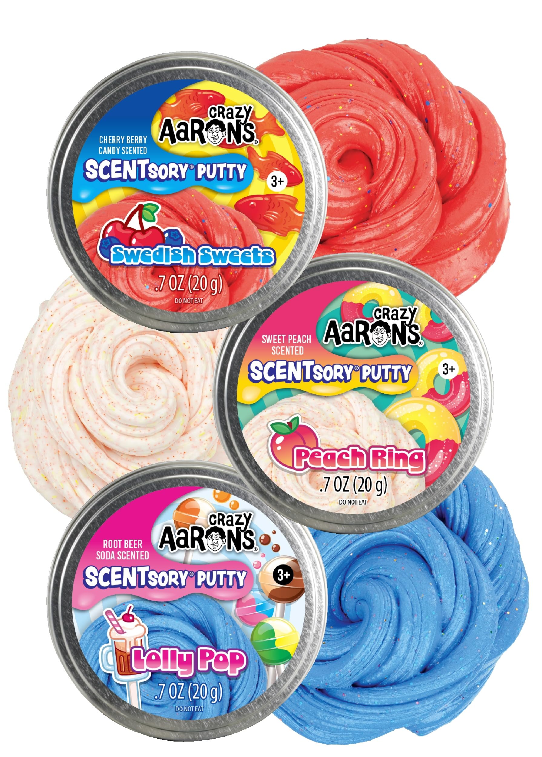 Amazon.com: Crazy Aaron's Scent Sory Putty Lolly Pop, Peach Ring