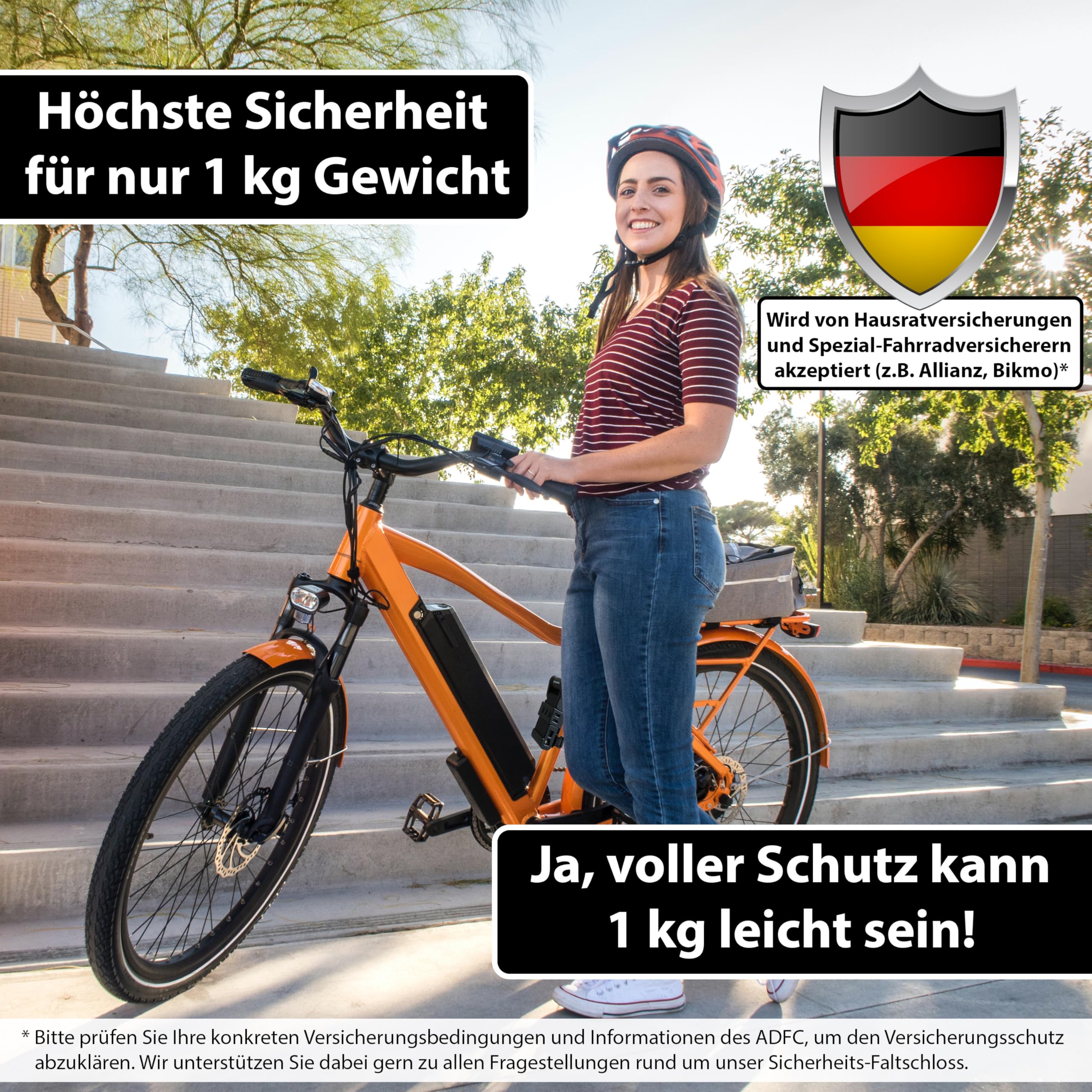 KOHLBURG Fahrrad Faltschloss höchste Sicherheit bei nur 1kg – 89cm Modell Wien – Fahrradschloss mit Halterung – sehr sicheres Fahrradschloss als e Scooter Schloss & eBike Faltschloss Fahrrad sicher