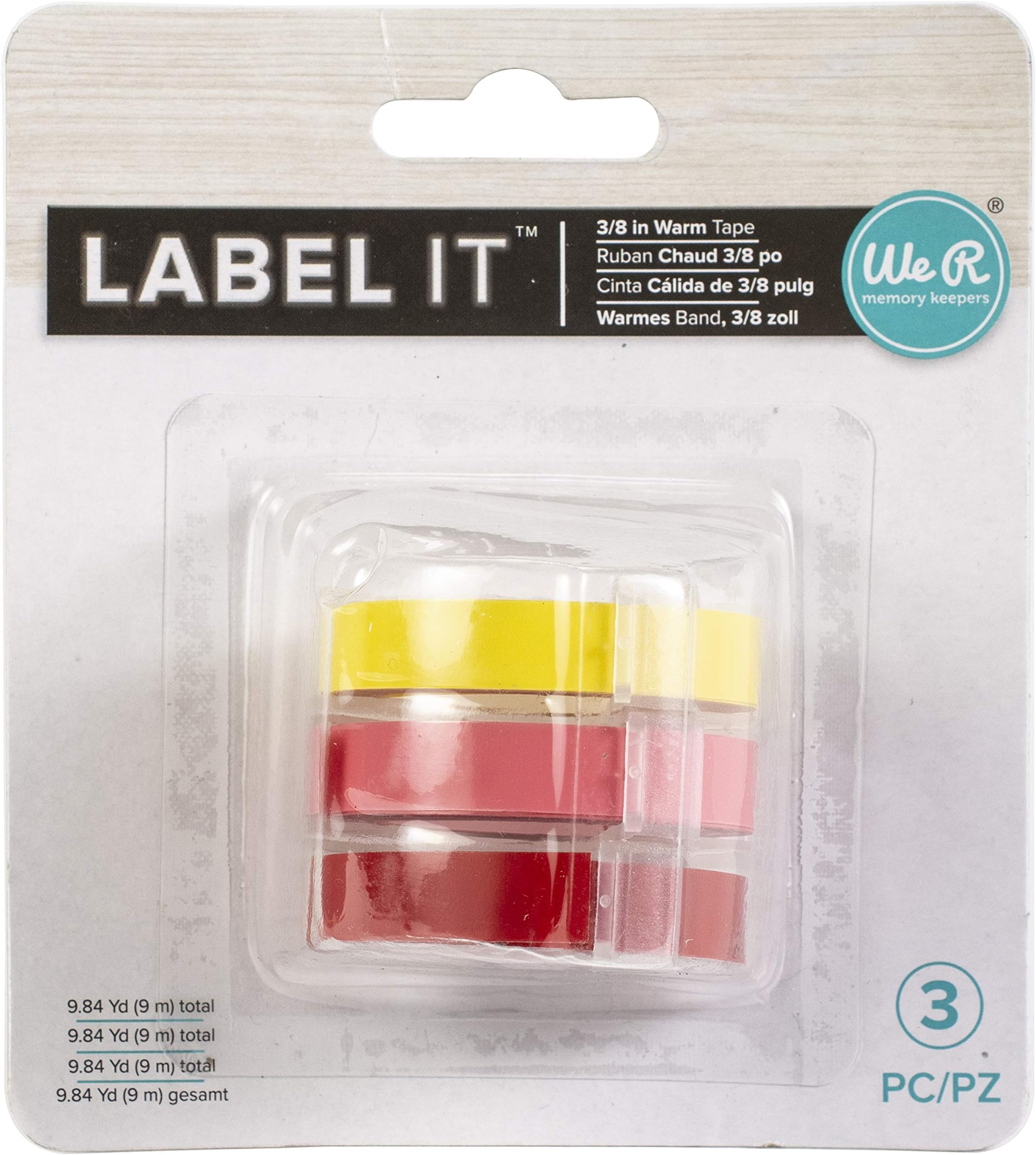 Label Maker - 3/8 Tape - Blush, Yellow & Pink