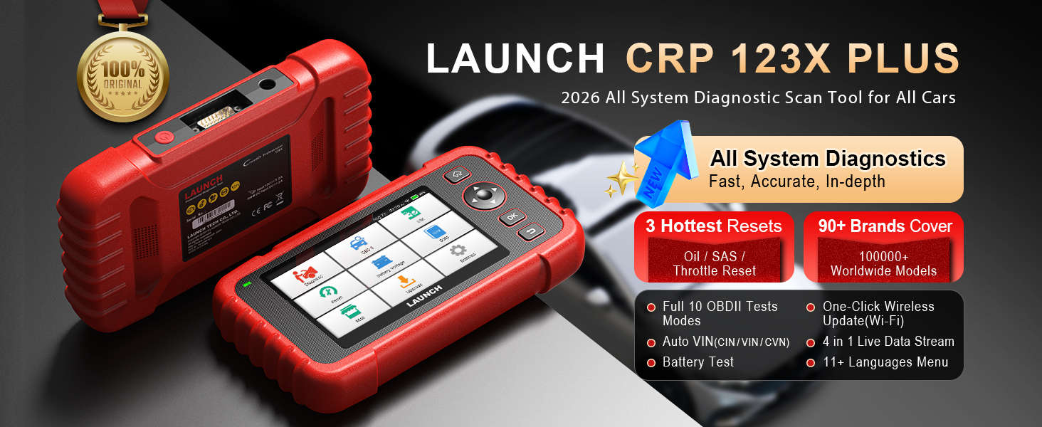 Amazon.com: Launch OBD2 Scanner Full System Scan Tool CRP123X Plus
