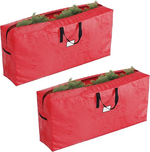 Miniatura 7 de Elf Stor - Paquete de 2 bolsas de almacenamiento para Navidad, para guardar un árbol artificial de hasta 7.5 ft en cada bolsa y proteger