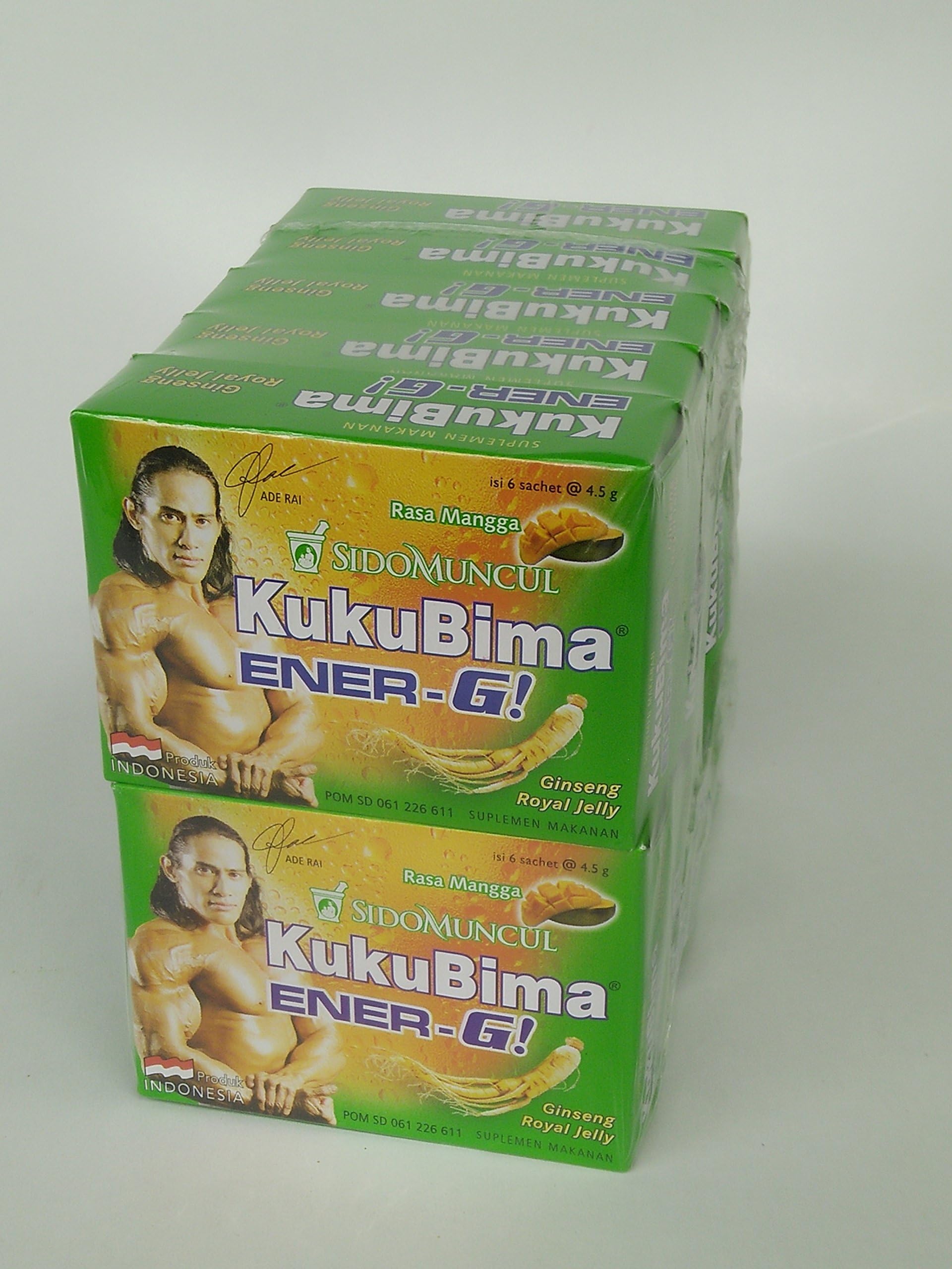 Sido Muncul Kuku Bima Ener-G! Energy Drink Powder (Mango) 6-ct, 10 Box