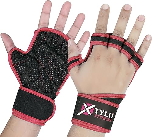 Miniatura 10 de Xtylo Int Workout Gloves for Men & Women Weight Lifting Gloves with Wrist Support, Full Palm Protection, Non-Slip Grip–Gym,Training, Rowing,