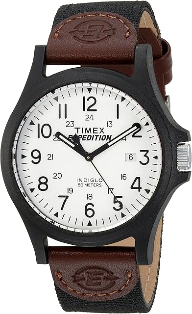 Timex Męski zegarek kwarcowy Expedition Camper z tarczą analogową i nylonowym paskiem