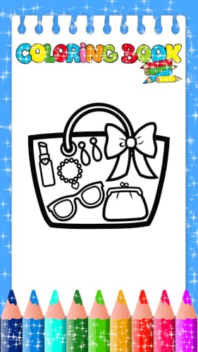 Glitter Coloring Book Beauty Stylish Handbags #TOP5