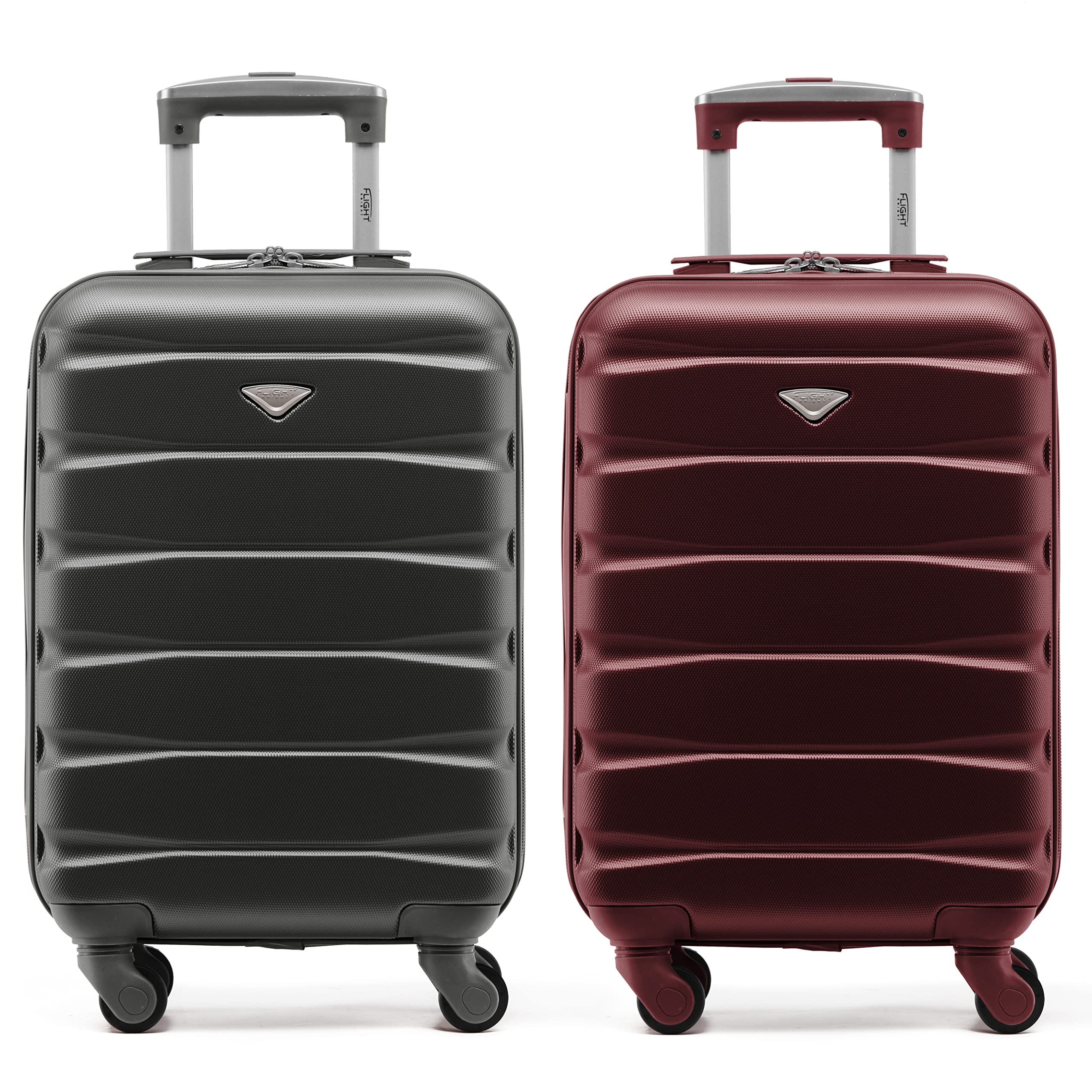 Flight Knight Suitcase Set of 2 Lightweight 4 Wheel ABS Hard Case Cabin Carry On Hand Luggage Approved for Over 100 Airlines Including easyJet, British Airways, Ryanair & Many More 55x35x20cm — view 209