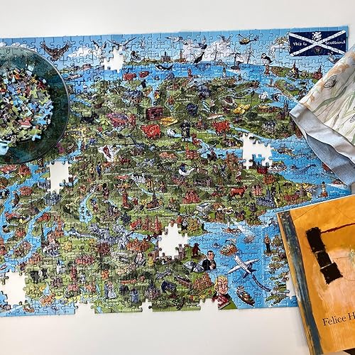 Miniatura 3 de This is Scotland - Rompecabezas de 1000 piezas | Rompecabezas de mapas de atracciones | Rompecabezas sostenible para adultos | Tablero 100%