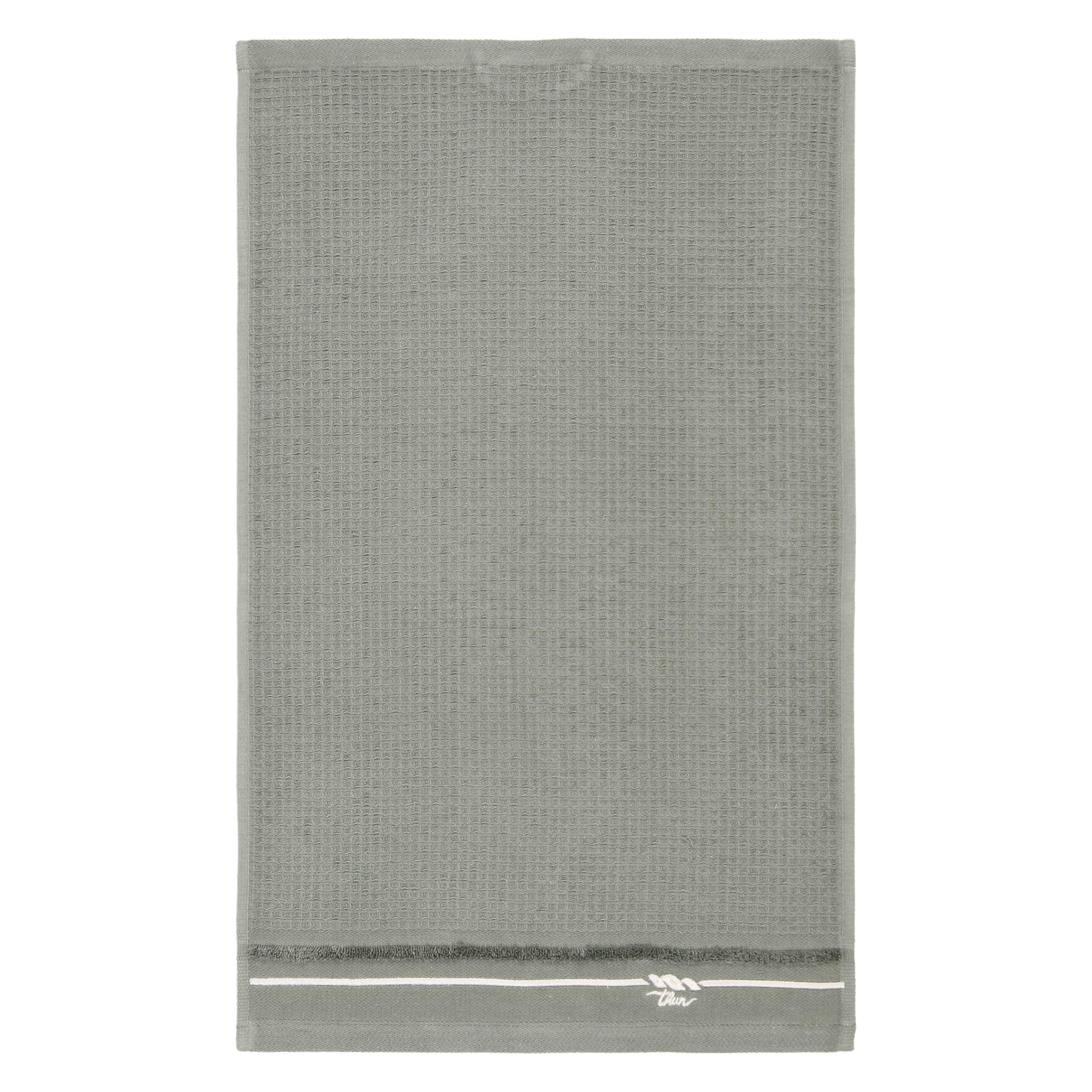 THUN Set 2 asciugamani, verde, 100% cotone, Collezione Country Bloom, t40 x 60, 60 x 100 cm