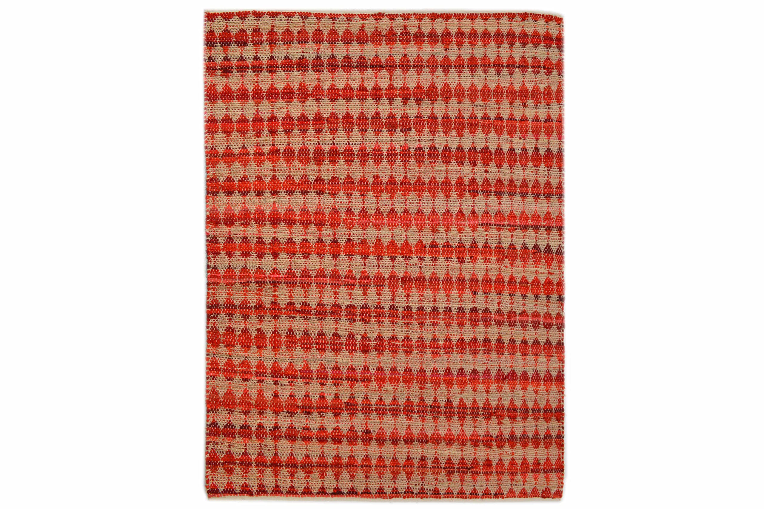 Tapis Chicago Red 120 x 180 cm grand tapis rectangulaire rouge de séjour
