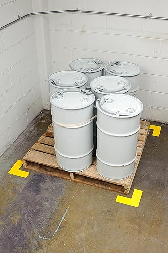 Miniatura 6 de Brady ToughStripe cinta de marcado para piso con forma de L no abrasiva, Rojo, 20