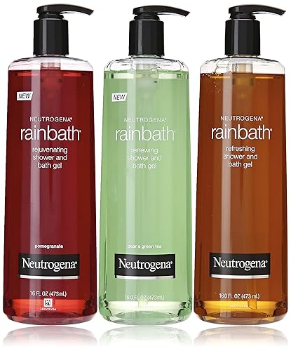 Neutrogena Rainbath - Paquete mĂşltiple de 3 1 fĂłrmula original 1 granada y 1 tĂ© verde y pera botellas de 16 onzas lĂquidas Neutrogena Rainbath - Paquete mĂşltiple de 3 1 fĂłrmula original 1 granada y 1 tĂ© verde y pera botellas de 16 onzas lĂquidas