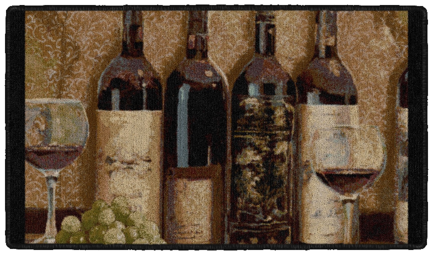 Brumlow MILLS Wine Botique Area Rug for Kitchen, Dining, Bedroom, Living Room and Home Decor, 20" x 44", Tan