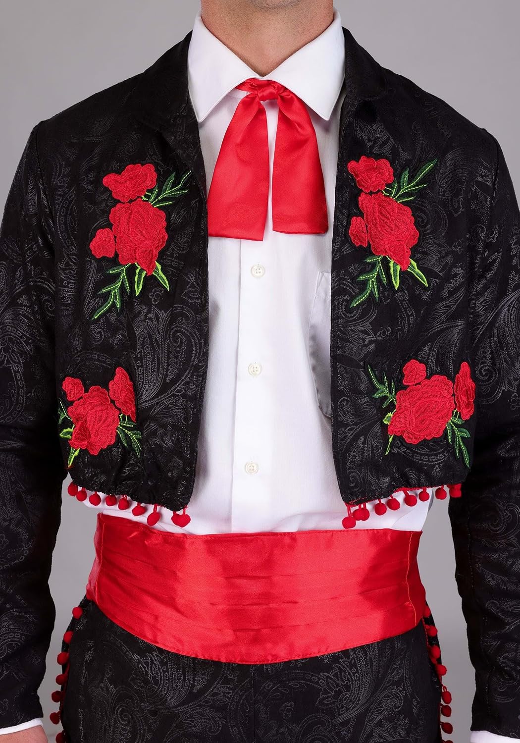 Men's Mariachi Costume & Sombrero Hat, Spanish Music Costume for Cinco de Mayo, Halloween or Mexican Holidays