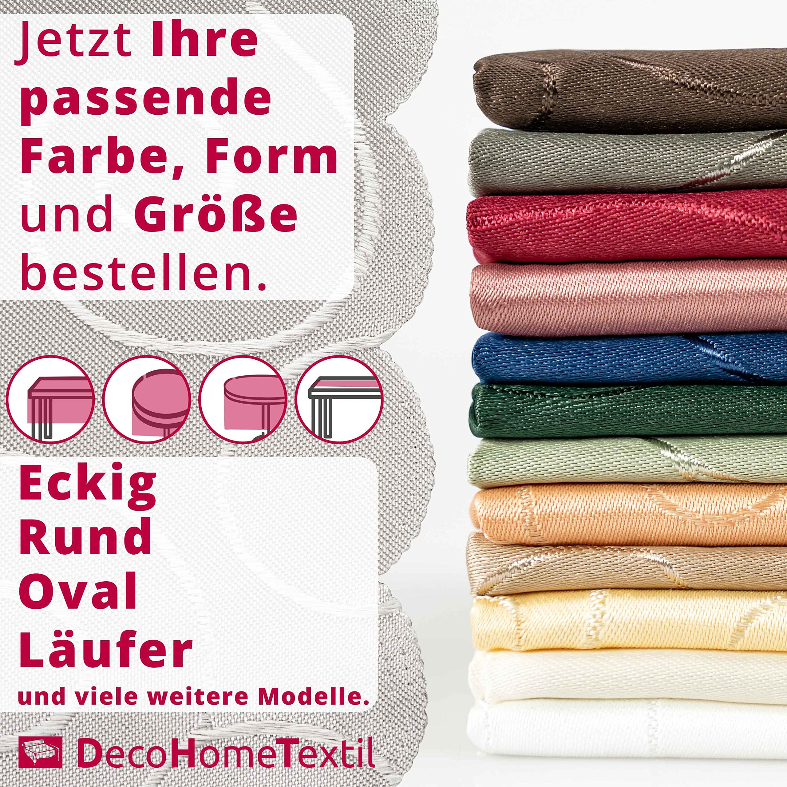 Haus Und Deko Tischdecke Tischdecke Damast Ornamente Eckig Circle Struktur Bügelfrei Pflegeleic