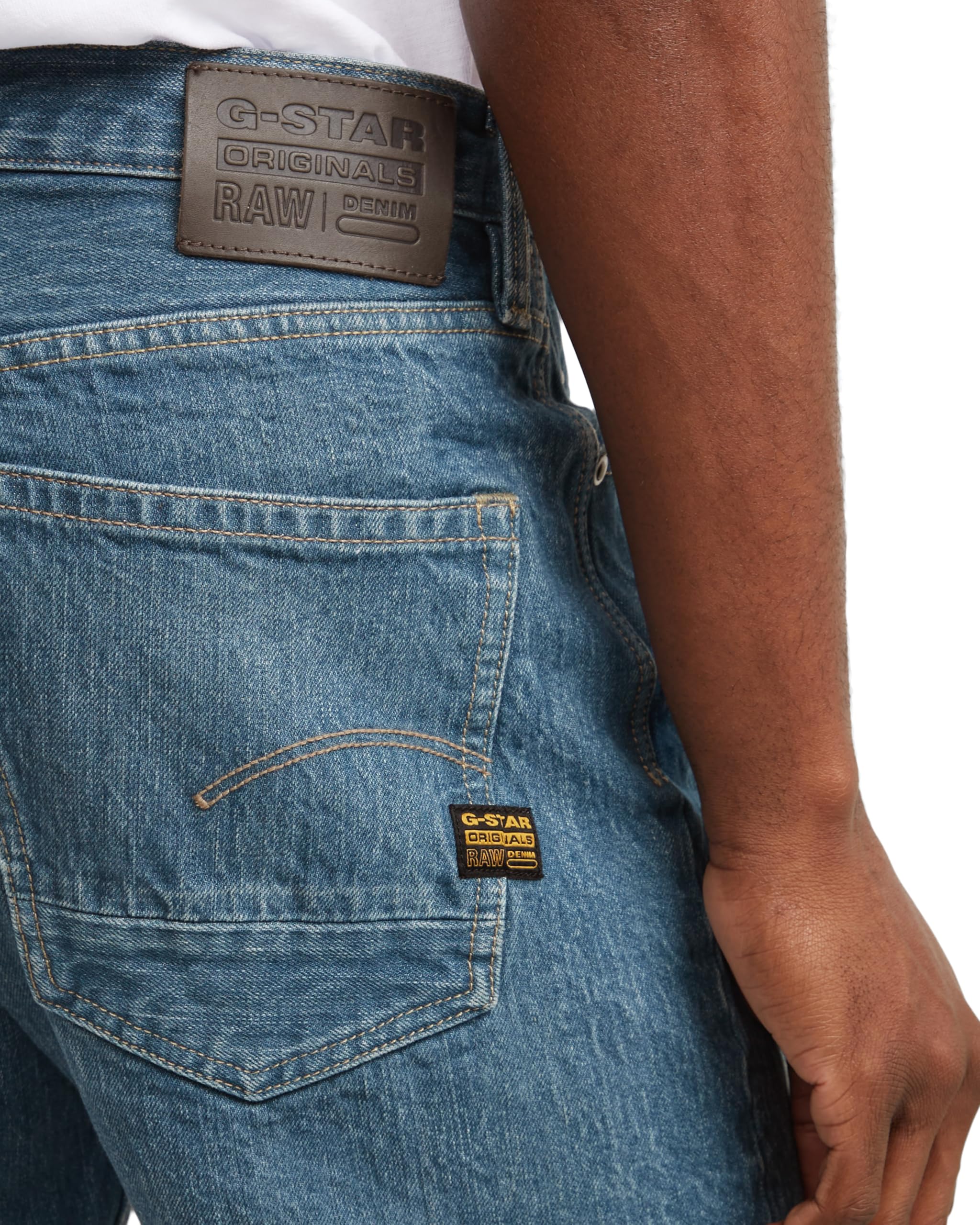 G-Star Herren Dakota Regular Straight Jeans Blau (96 mom Washes D23691-D318-G535) 28W / – Bild 5