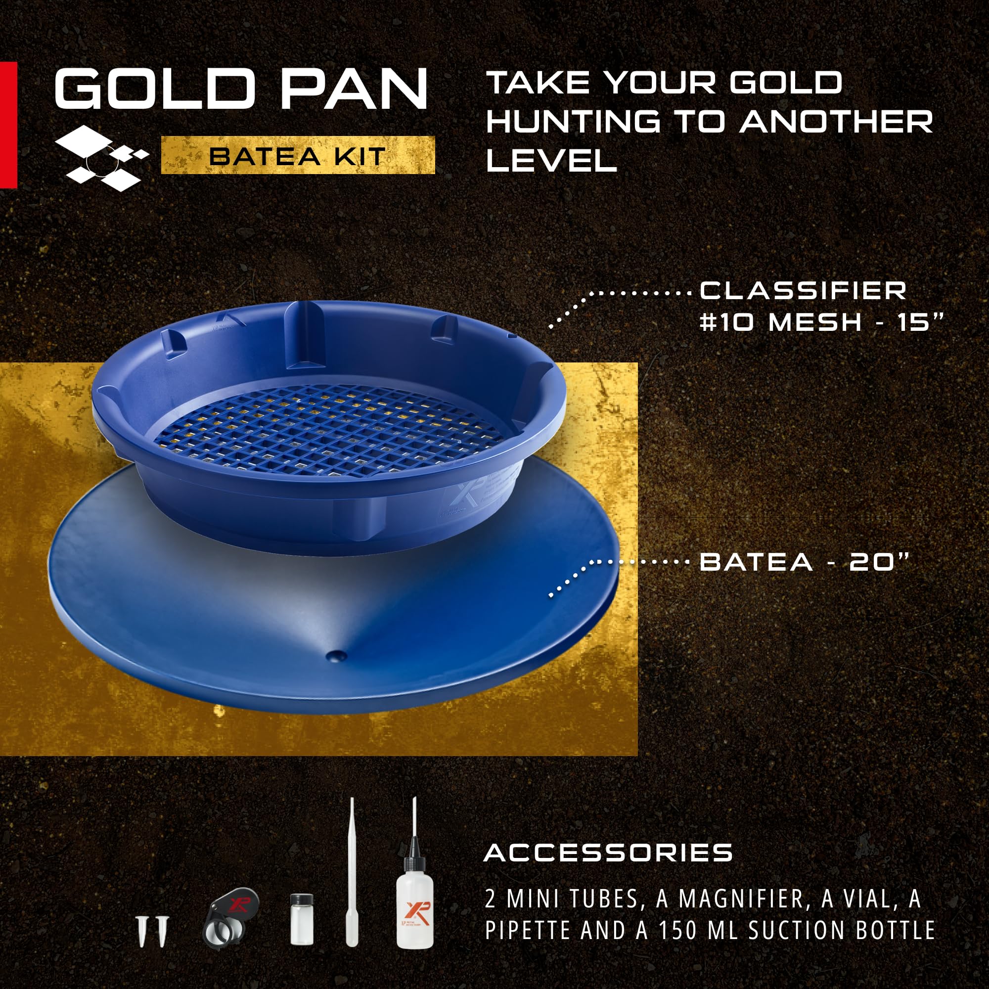 Set 2 Setacci Per Oro Relaxdays - Batea Per Cercare Metalli, 38 Cm, Nero, Ideale Per Principianti - Foto 10