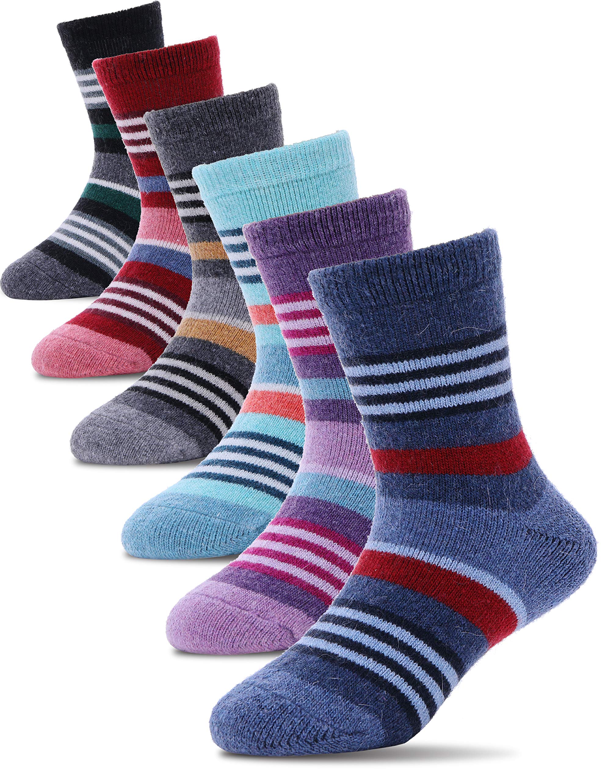 PROETRADE 6 pares de calcetines térmicos para niños y niñas