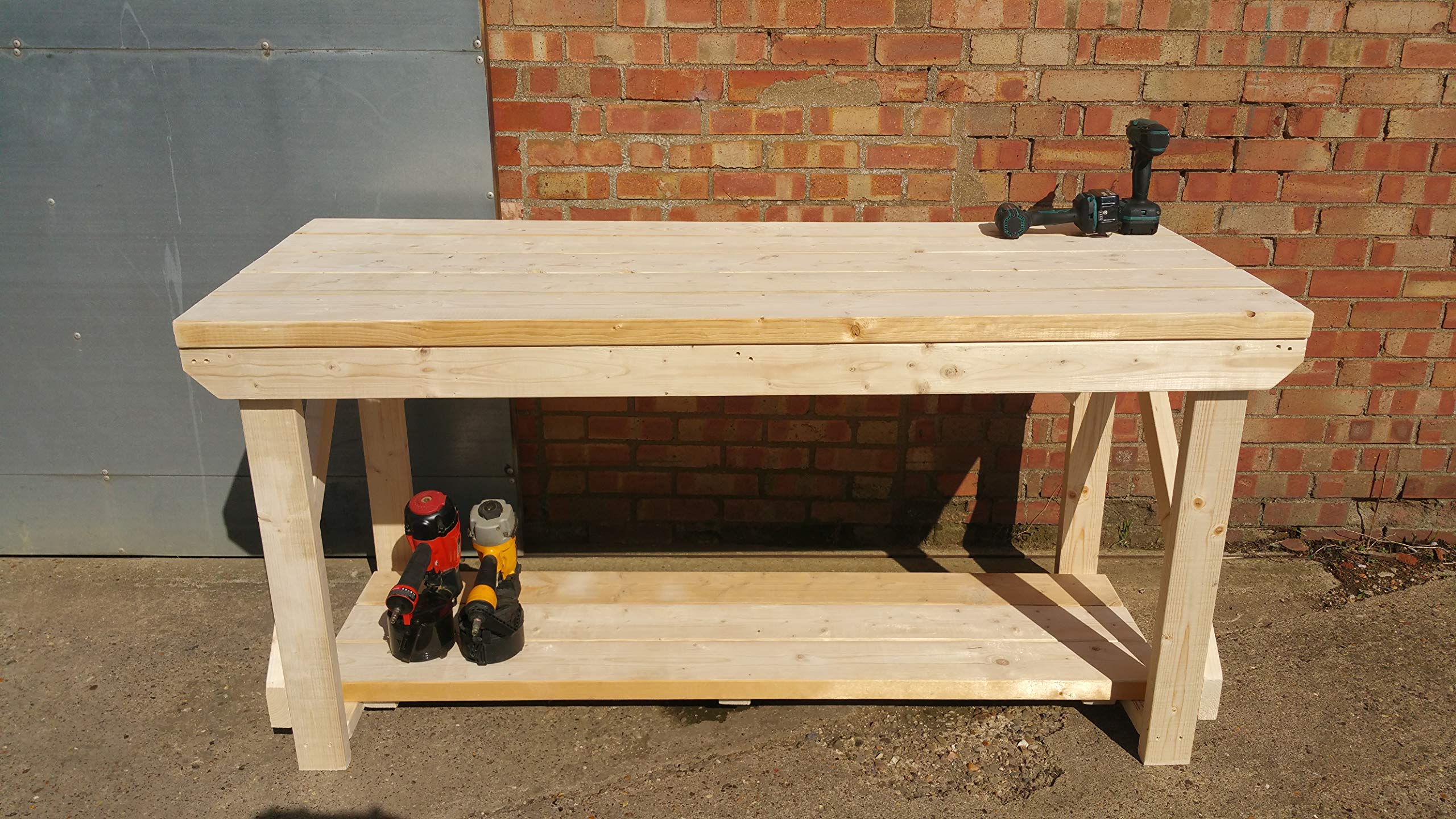 Wooden Workbench Made From Construction Grade C24 2x6 Timber Super