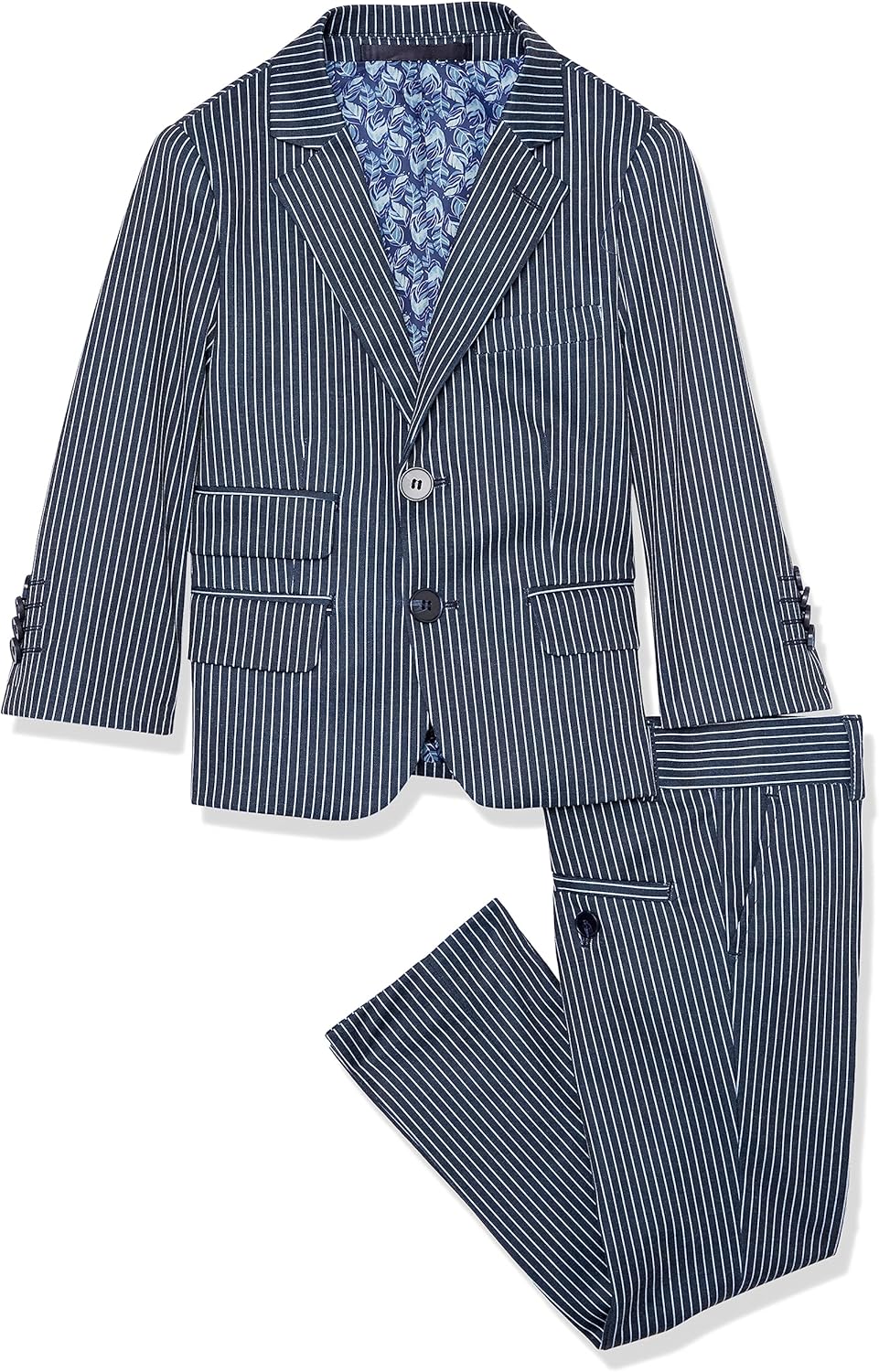 Boys Linen Suit Isaac Mizrahi Slim Fit Boy's 2pc Check Suit, Navy
