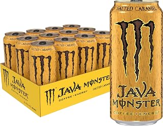 Monster Java Monster Salted Caramel Coffee Energy Drink, 15 Fl Oz Cans, 12 Pack - 188mg Caffeine Boost