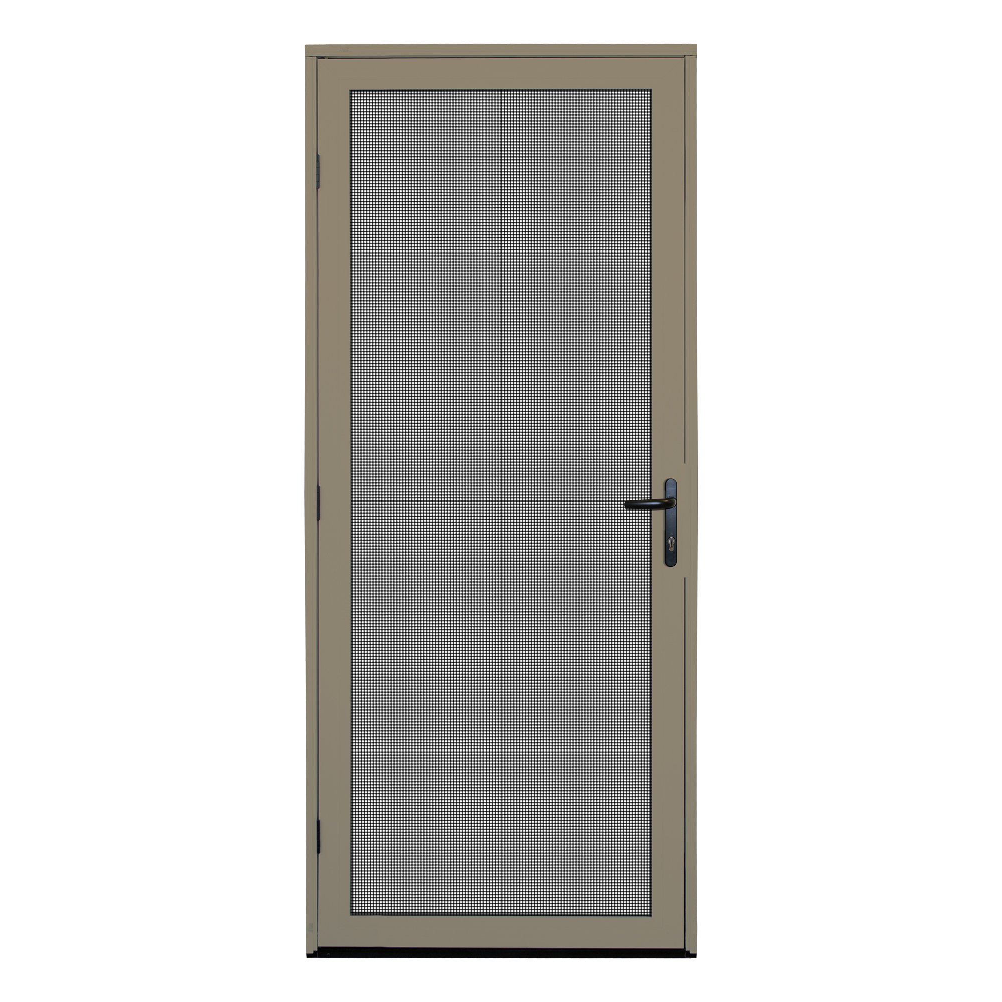 Titan 32x80 Meshtec Ultimate Security Screen Door | Aluminum Full View Meshtec Advanced Screen System | Surface Mount | 3pt Lock System & high tensile-Strength Stainless Steel mesh Screen Desert Sand