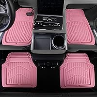 Vista 3 de CAR PASS 4 piezas de tapetes de cuero para auto - Juego completo de tapetes de auto impermeables 3D lindos para niñas para todo tipo de clima