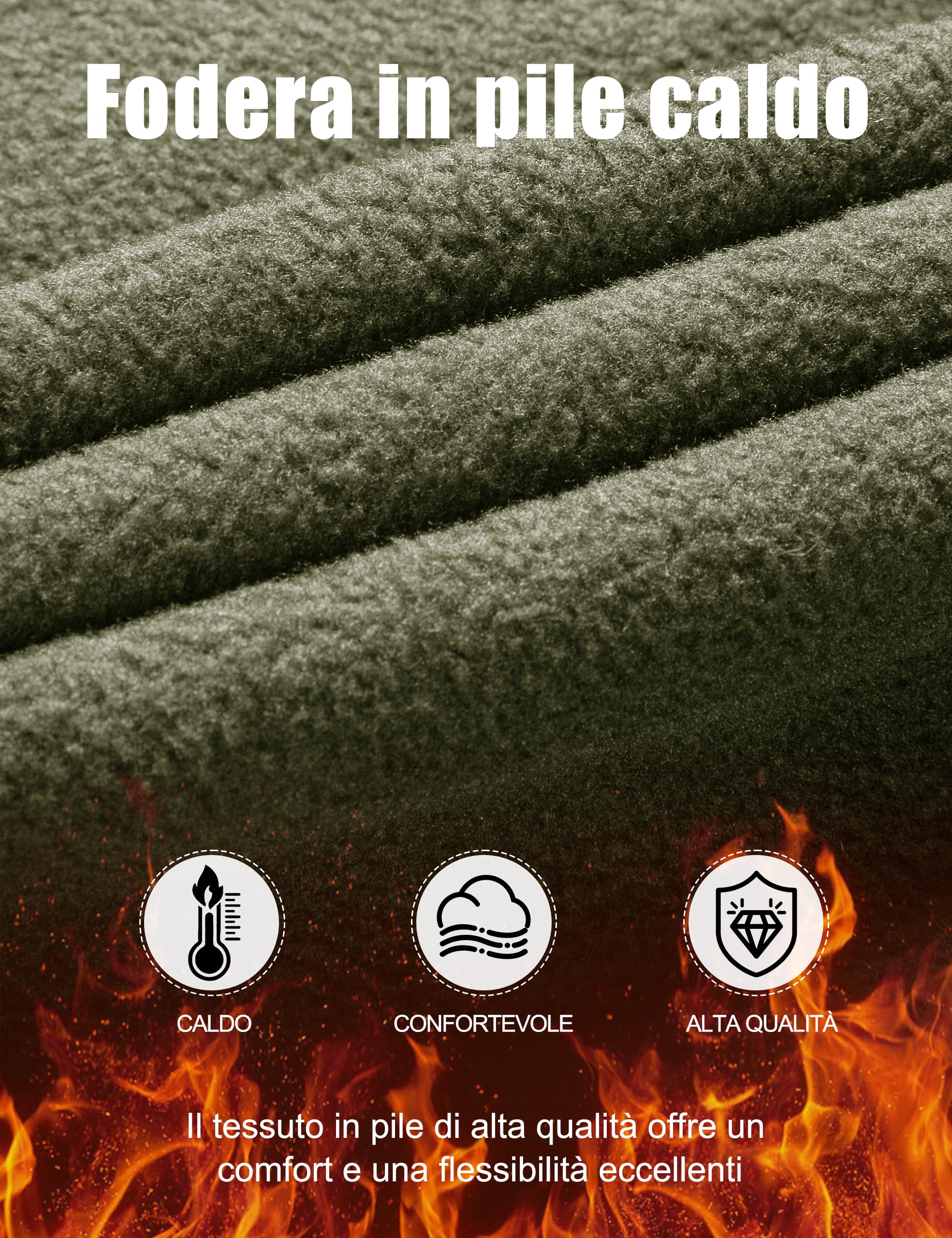 FREE SOLDIER Pantaloni da Lavoro da Uomo per attività All'aperto Pantaloni Softshell Sci Termici Impermeabile Pantaloni Trekking Invernali Pantaloni da Caccia