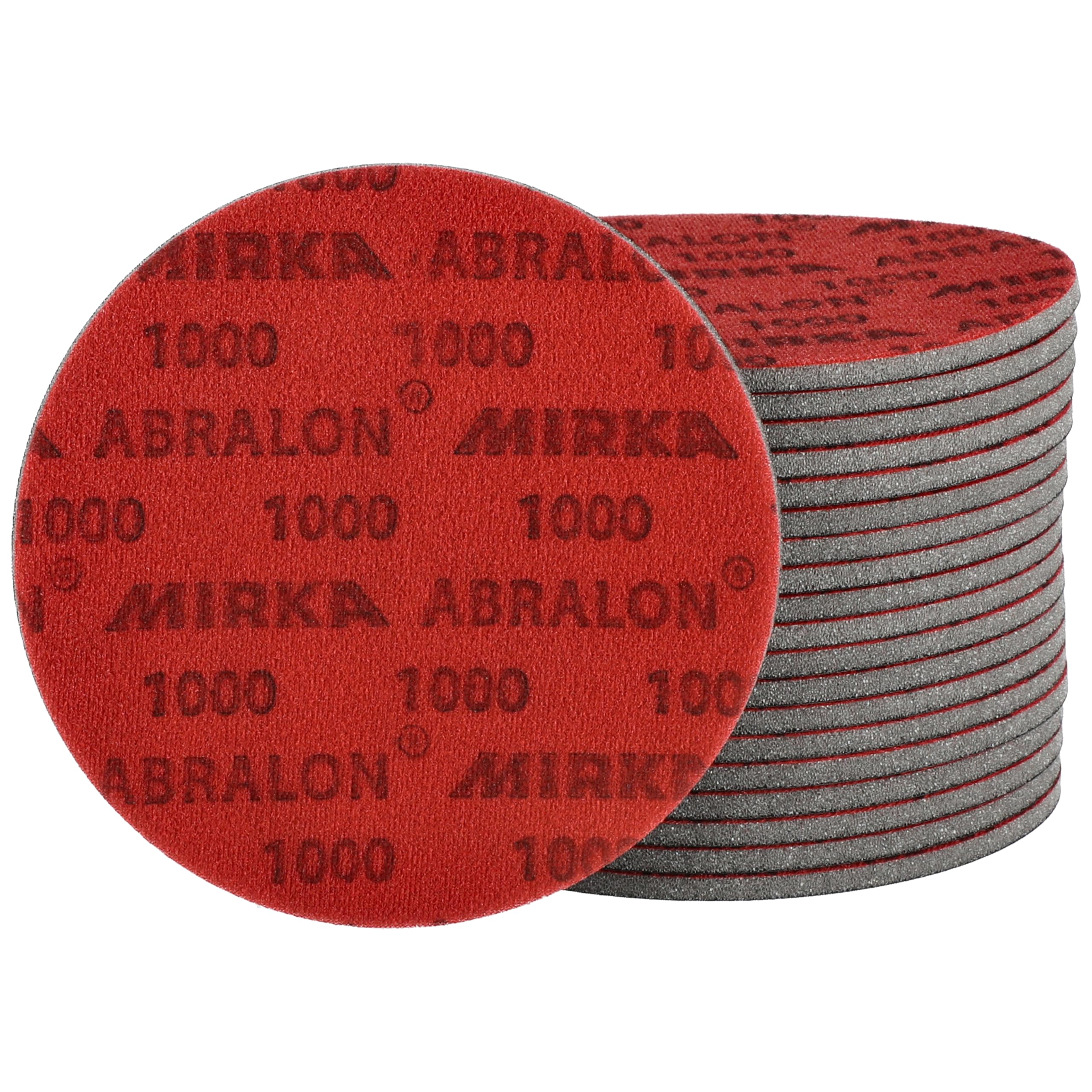 Mirka Abralon Schleifscheibe Polierscheibe Ø 125mm Klett 1000 Körnung, 20/Pack, zum Schleifen und Polieren von Lack, Holz, Plastik
