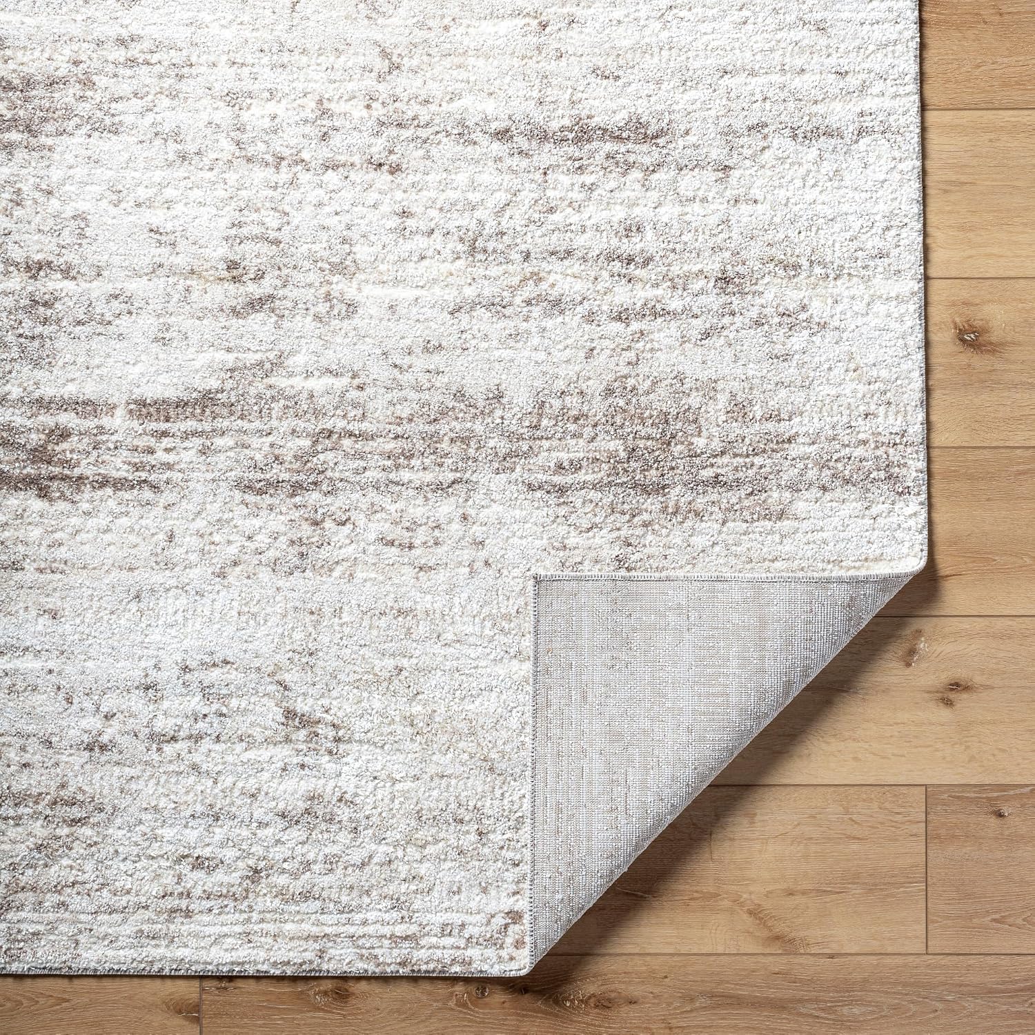 Livabliss Andorra Plus Modern & Contemporary Machine Woven Area Rug, 5'3" x 7'3" (5' x 7'), Cream/Brown