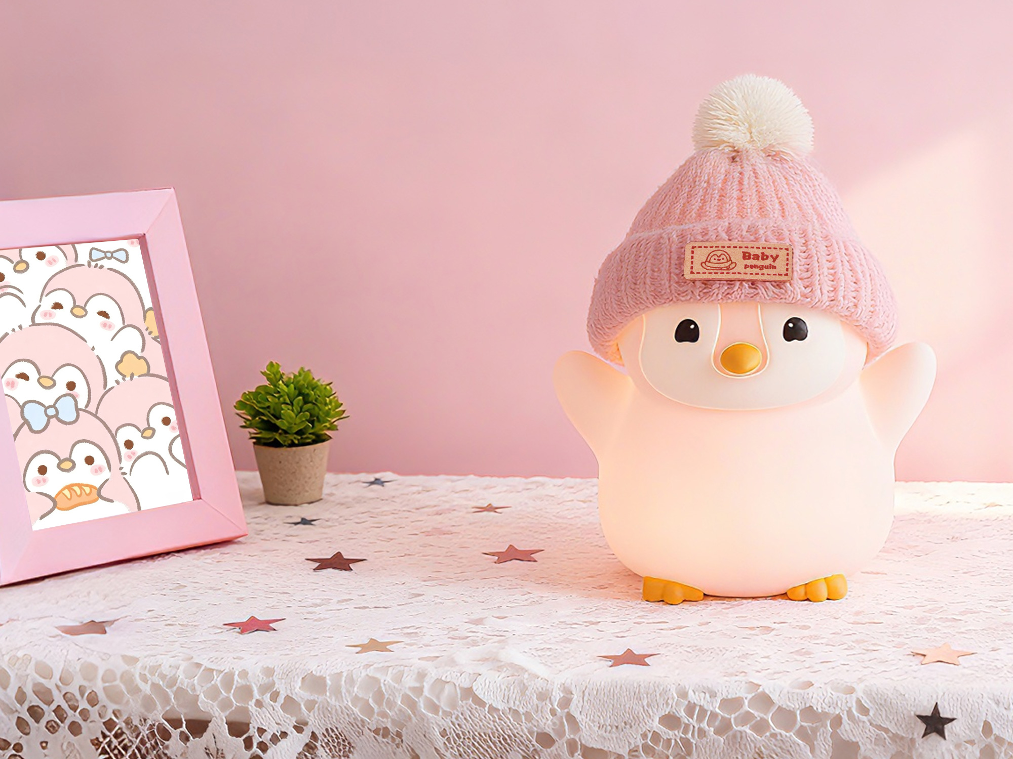 Amazon.com : FAMIDUO Penguin Night Light, Cute Pink Penguin Lamp Amazon.com : FAMIDUO Penguin Night Light, Cute Pink Penguin Lamp