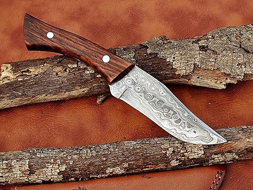 Miniatura 2 de GLADIUS CRAFTS Cuchillo Viking Heritage Skinner - Fabricado por expertos con acero de Damasco para caza de precisión y aderezo de campo adopta la